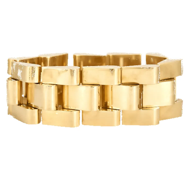 Bracelet Tank en or jaune sold by 58 Facettes