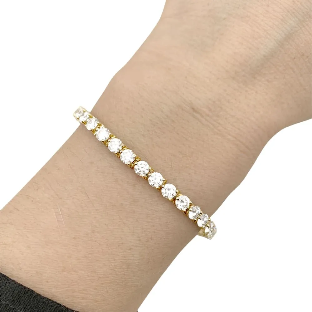 Bracelet ligne Cartier, or jaune et diamants. sold by 58 Facettes product image thumbnail 2