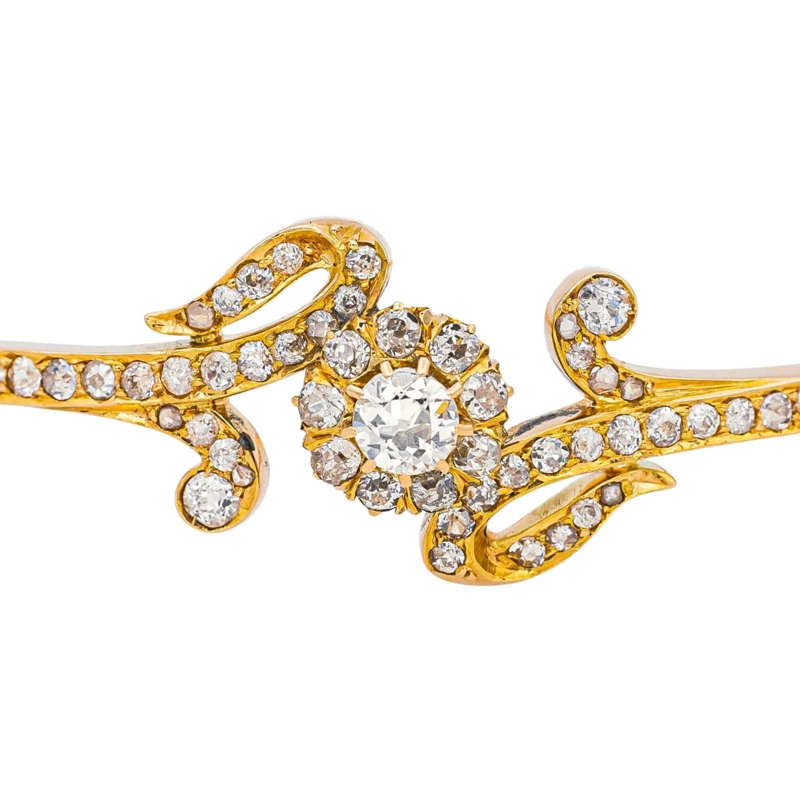 Bracelet jonc en or rose 18 carats serti de diamants sold by 58 Facettes product image thumbnail 4