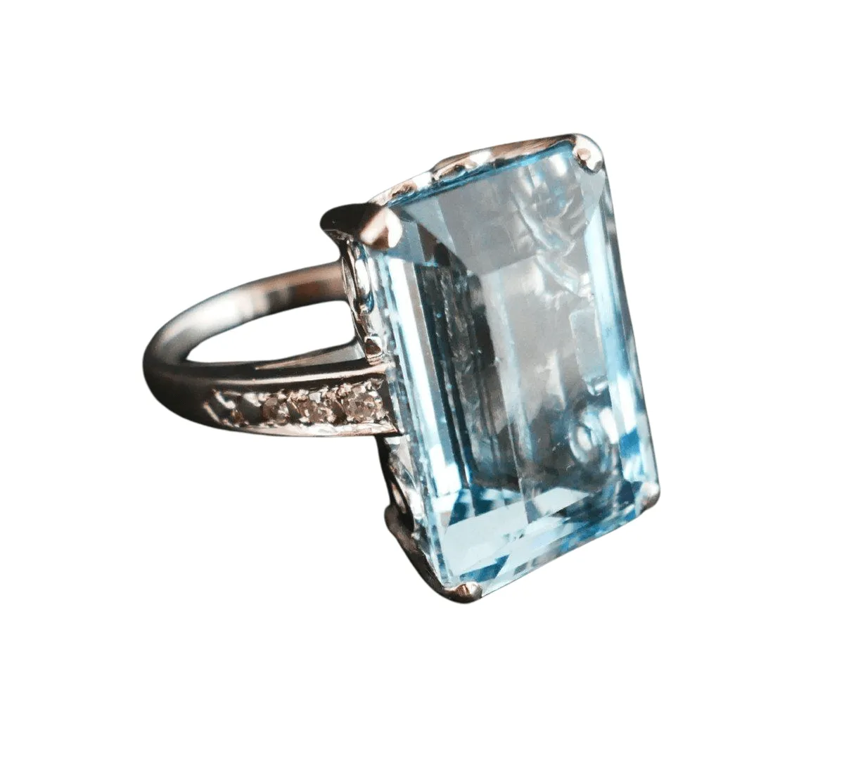 Bague Aigue-Marine et Diamants sold by 58 Facettes