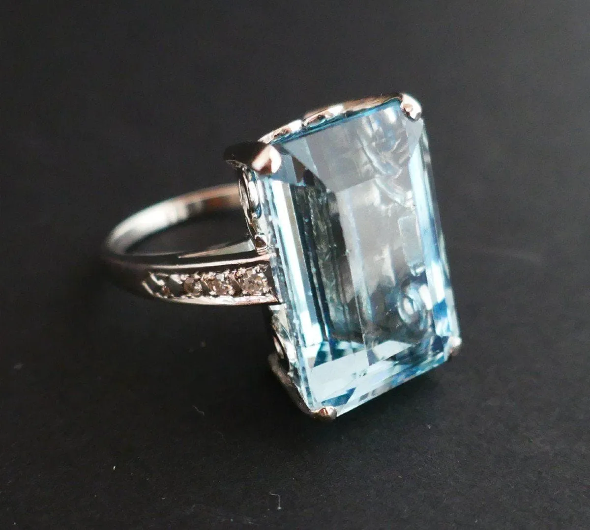 Bague Aigue-Marine et Diamants sold by 58 Facettes product image thumbnail 2