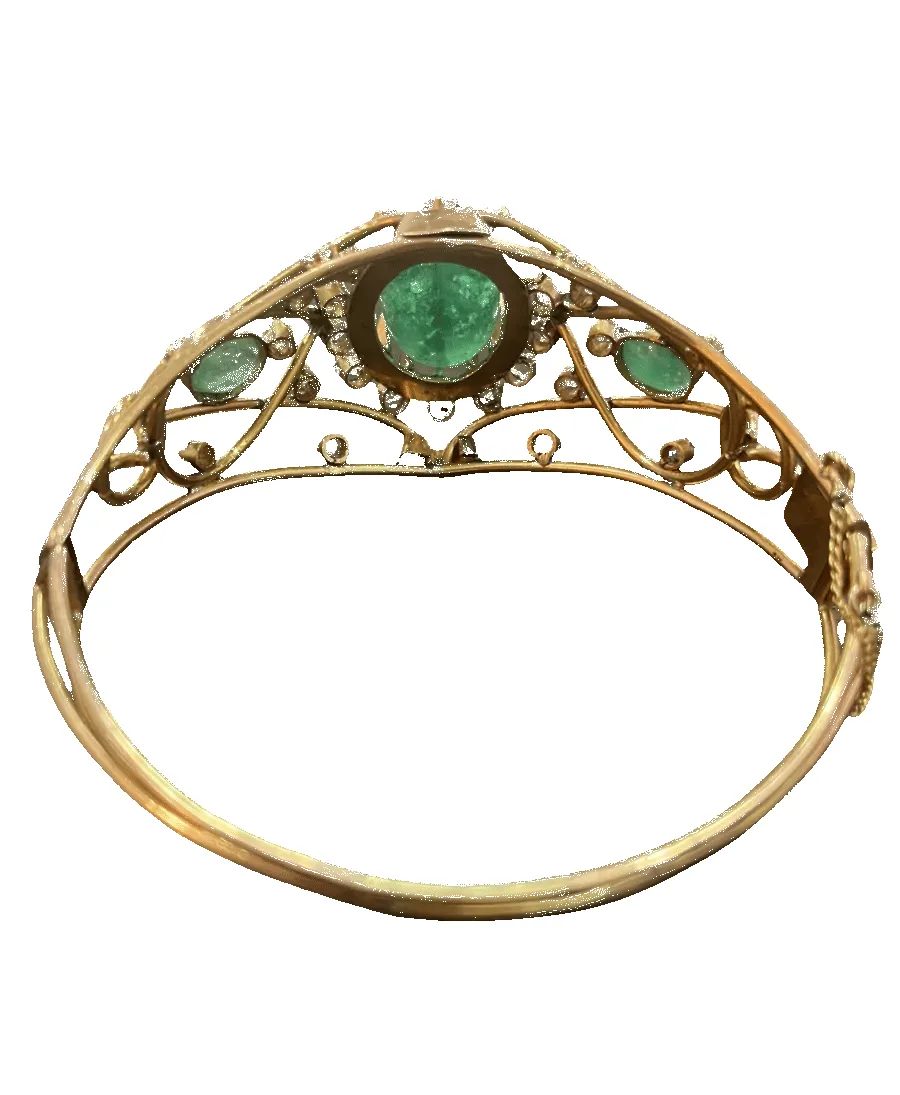 Bracelet Zina Or jaune 18K Émeraude Diamant sold by 58 Facettes product image thumbnail 5