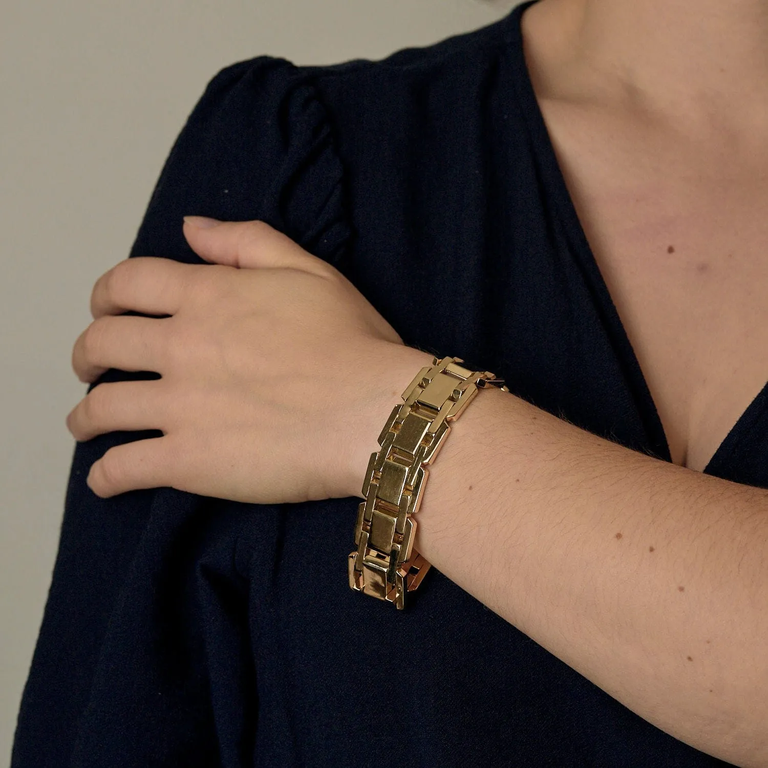 Bracelet Tank en or jaune sold by 58 Facettes product image thumbnail 2