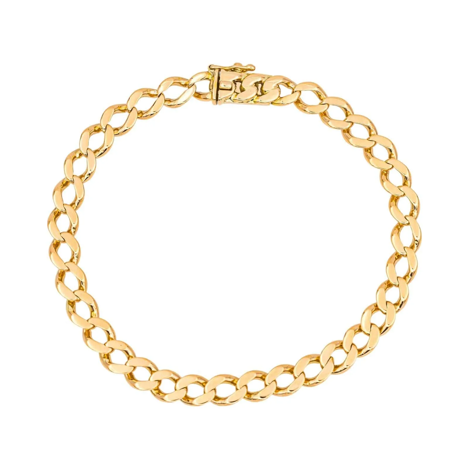 Bracelet maille gourmette en or rose 18 carats sold by 58 Facettes