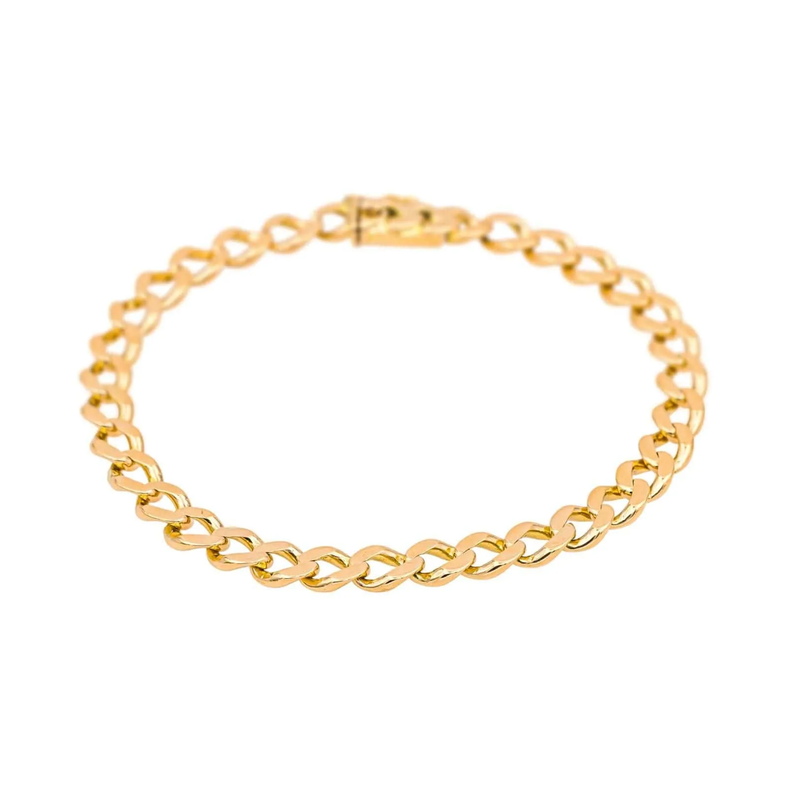 Bracelet maille gourmette en or rose 18 carats sold by 58 Facettes product image thumbnail 2