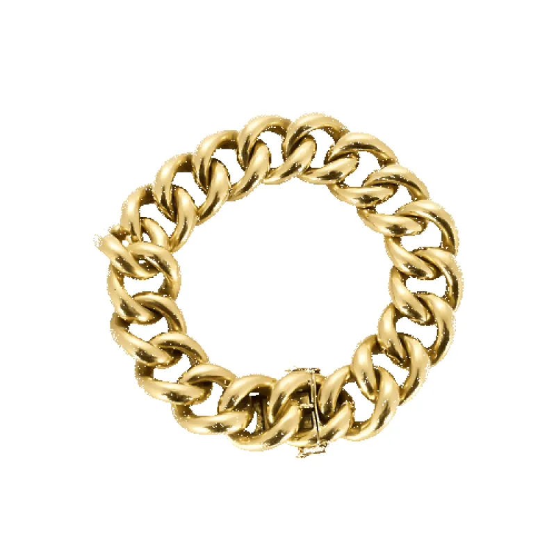Bracelet en or jaune à maille gourmette sold by 58 Facettes