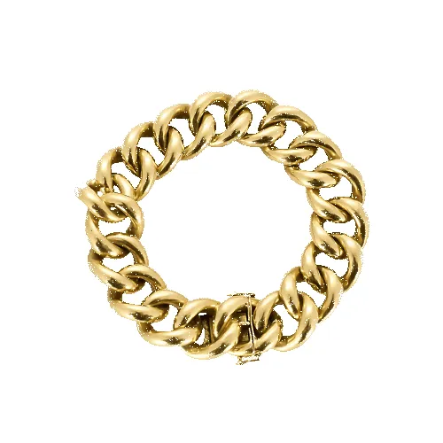 Bracelet en or jaune à maille gourmette sold by 58 Facettes