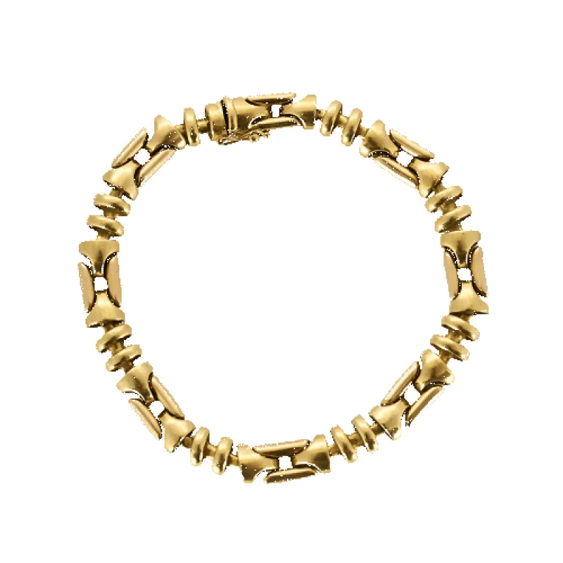 Bracelet en or jaune à maillons geométrique sold by 58 Facettes