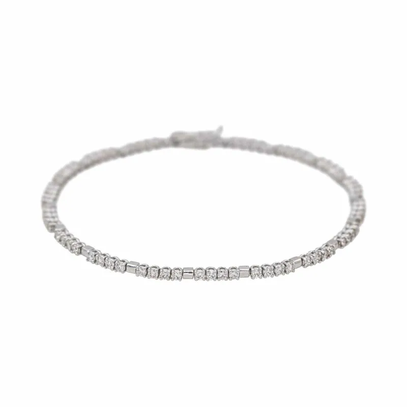 Bracelet Tennis Or blanc Diamant sold by 58 Facettes