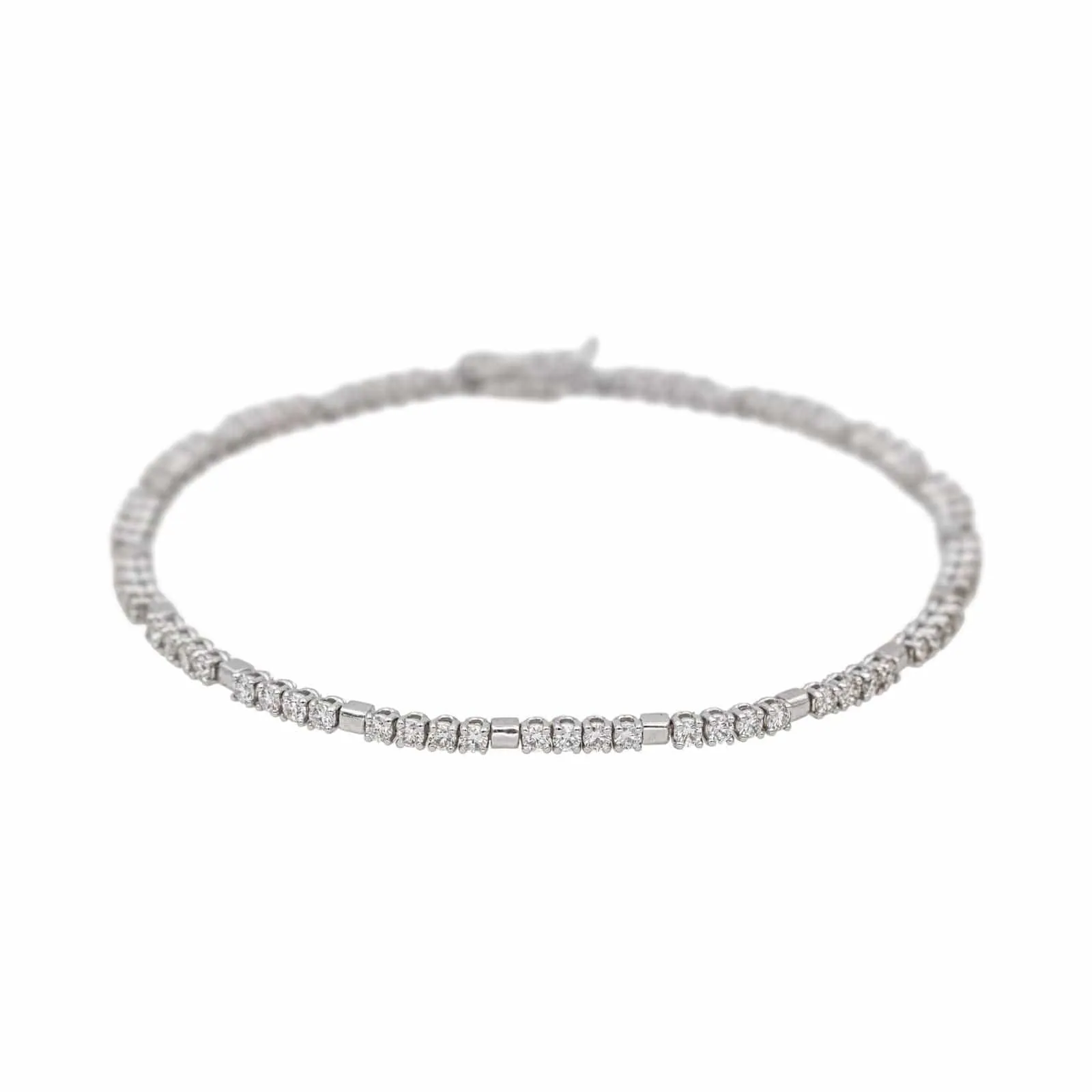 Bracelet Tennis Or blanc Diamant sold by 58 Facettes