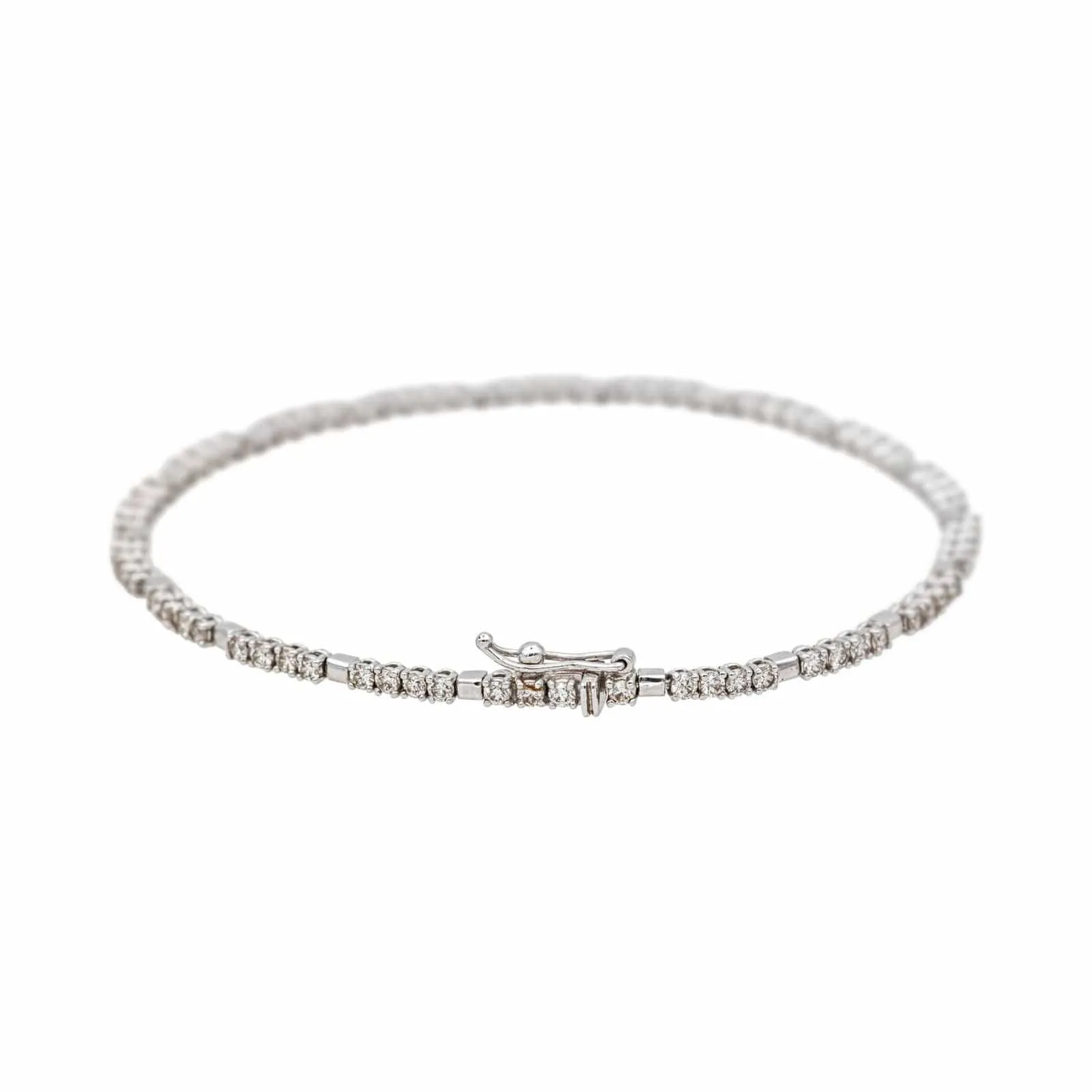 Bracelet Tennis Or blanc Diamant sold by 58 Facettes product image thumbnail 5