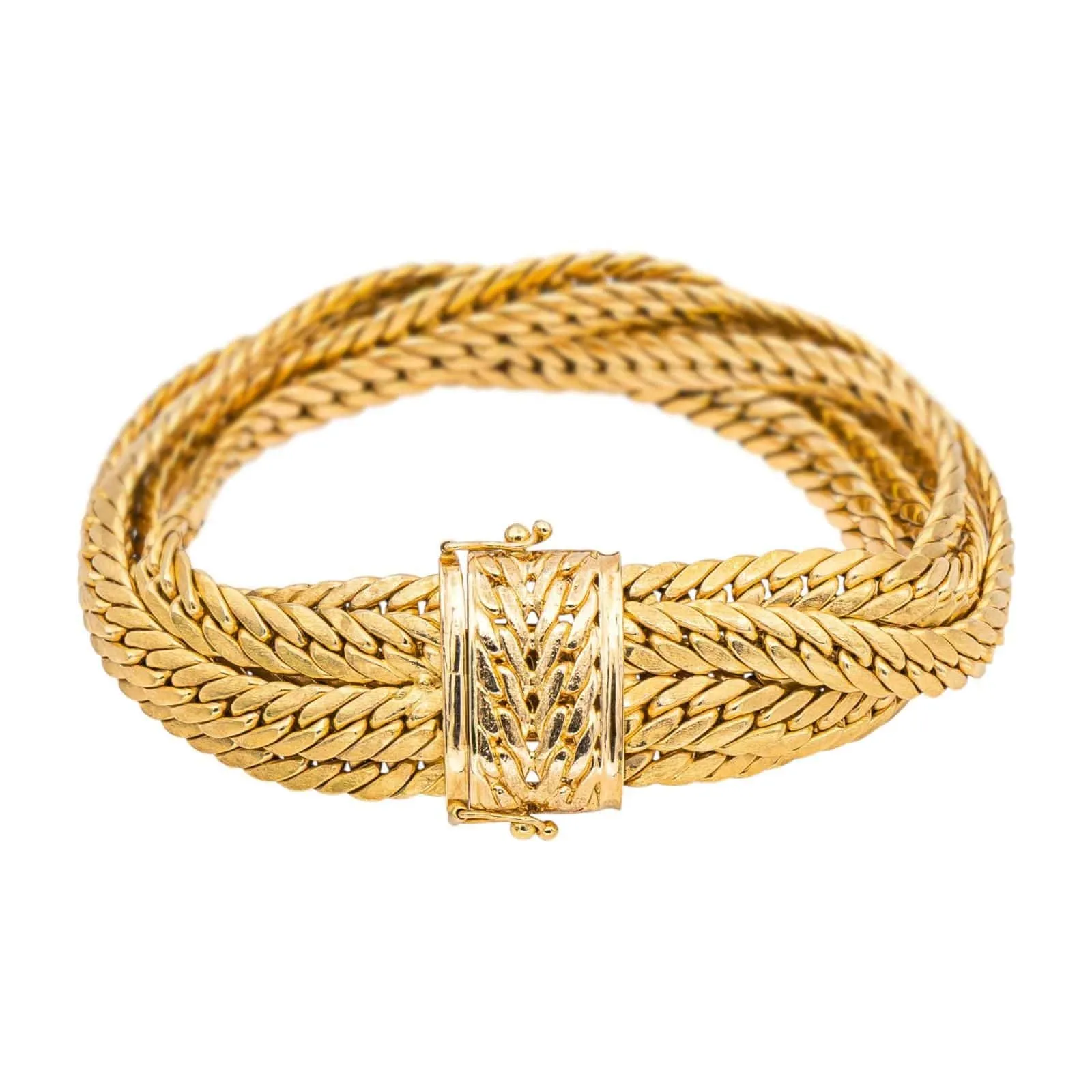 Bracelet maille anglaise en or jaune 18 carats sold by 58 Facettes product image thumbnail 3