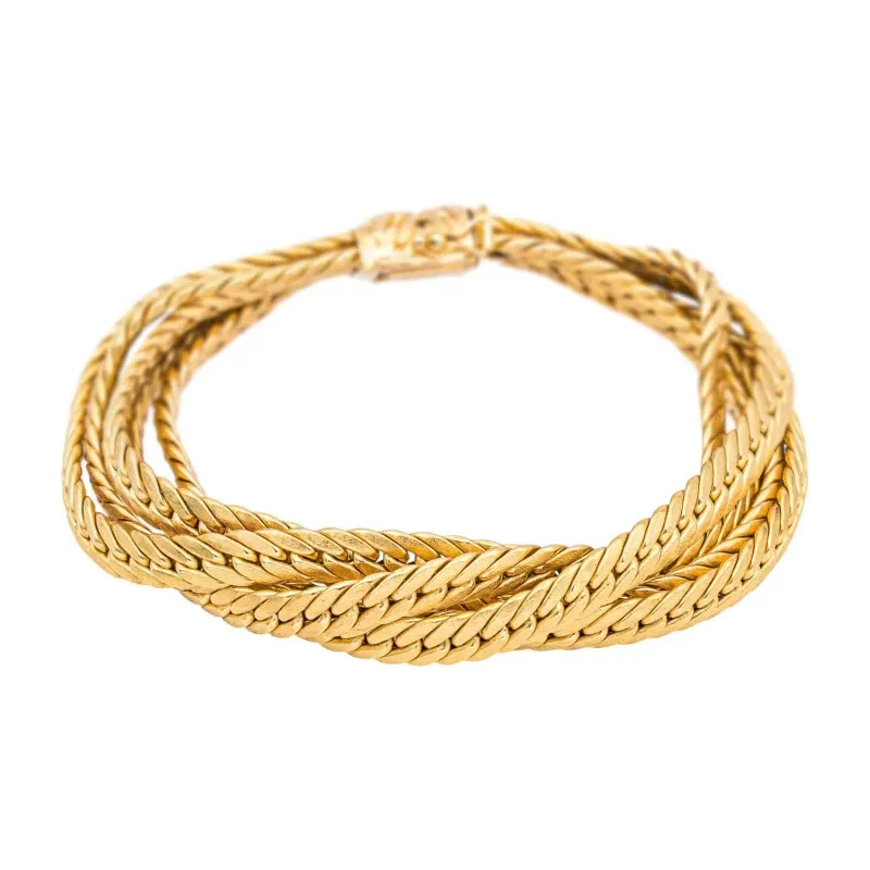 Bracelet maille anglaise en or jaune 18 carats made by 58 Facettes