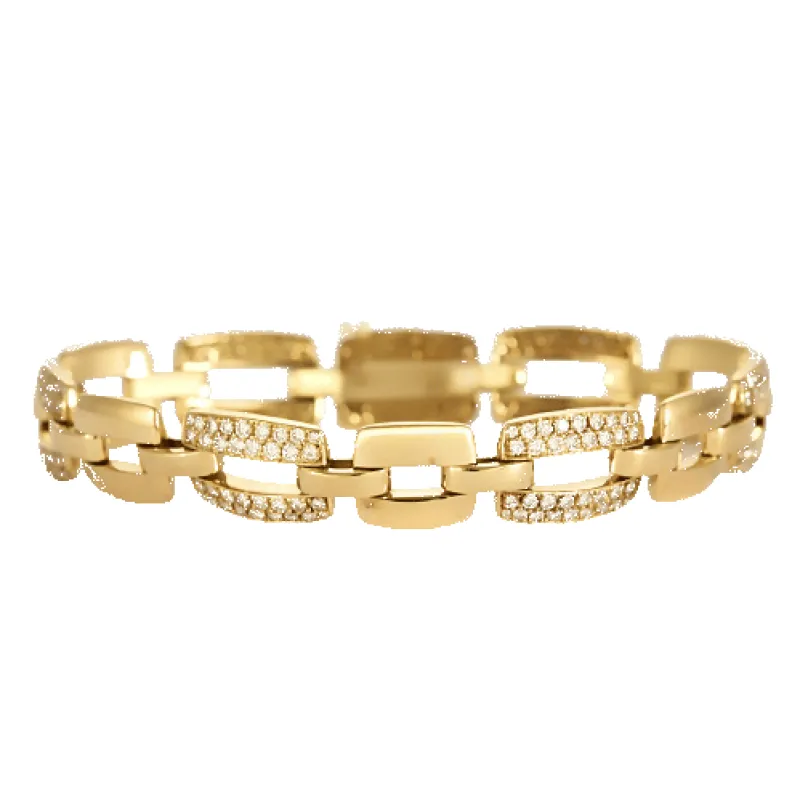 Bracelet en Or jaune et diamants sold by 58 Facettes