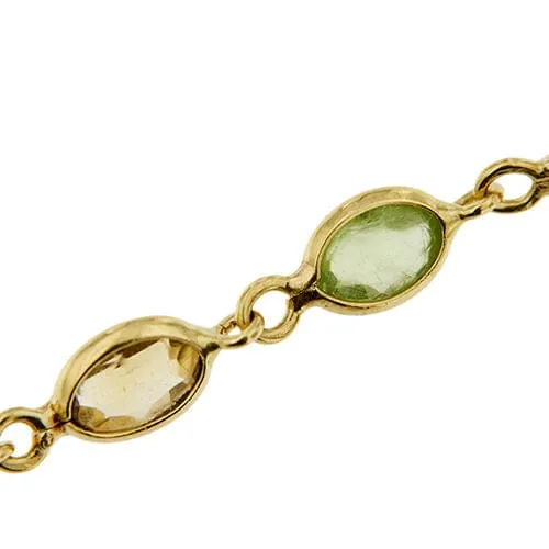 Bracelet en or jaune orné de pierres colorées sold by 58 Facettes product image thumbnail 4