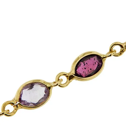 Bracelet en or jaune orné de pierres colorées sold by 58 Facettes product image thumbnail 3