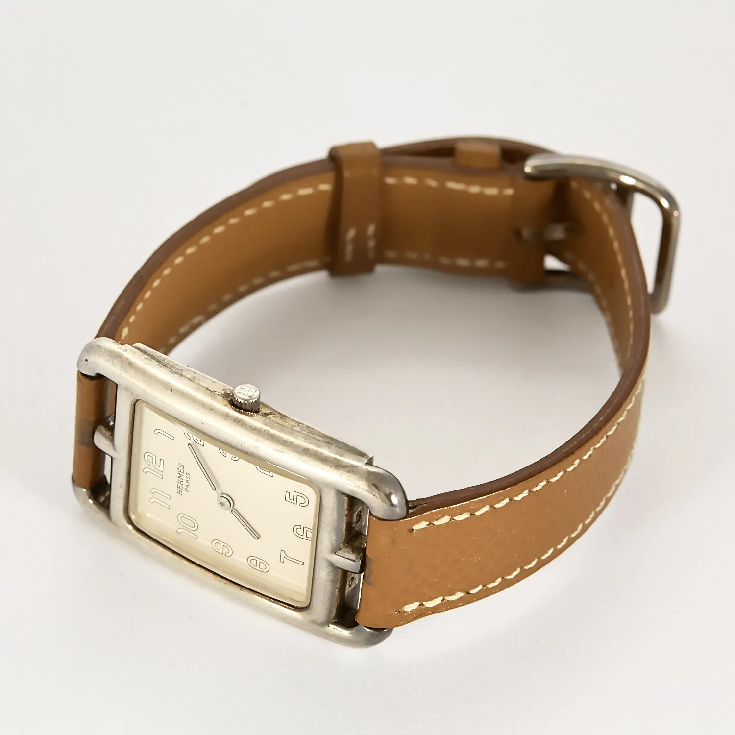 HERMÈS - CAP CODE - Montre en acier à boitier rectangulaire et à mouvement quartz sold by 58 Facettes product image thumbnail 4