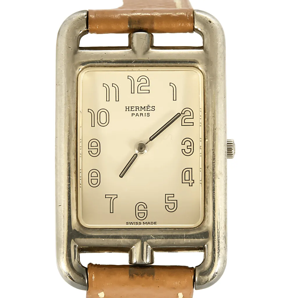 HERMÈS - CAP CODE - Montre en acier à boitier rectangulaire et à mouvement quartz sold by 58 Facettes