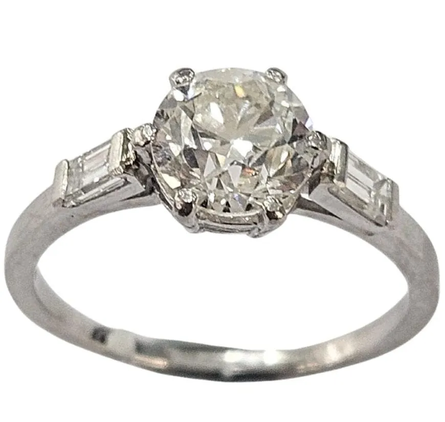 Bague Art déco ancienne en platine 950 avec diamants sold by 58 Facettes product image thumbnail 5