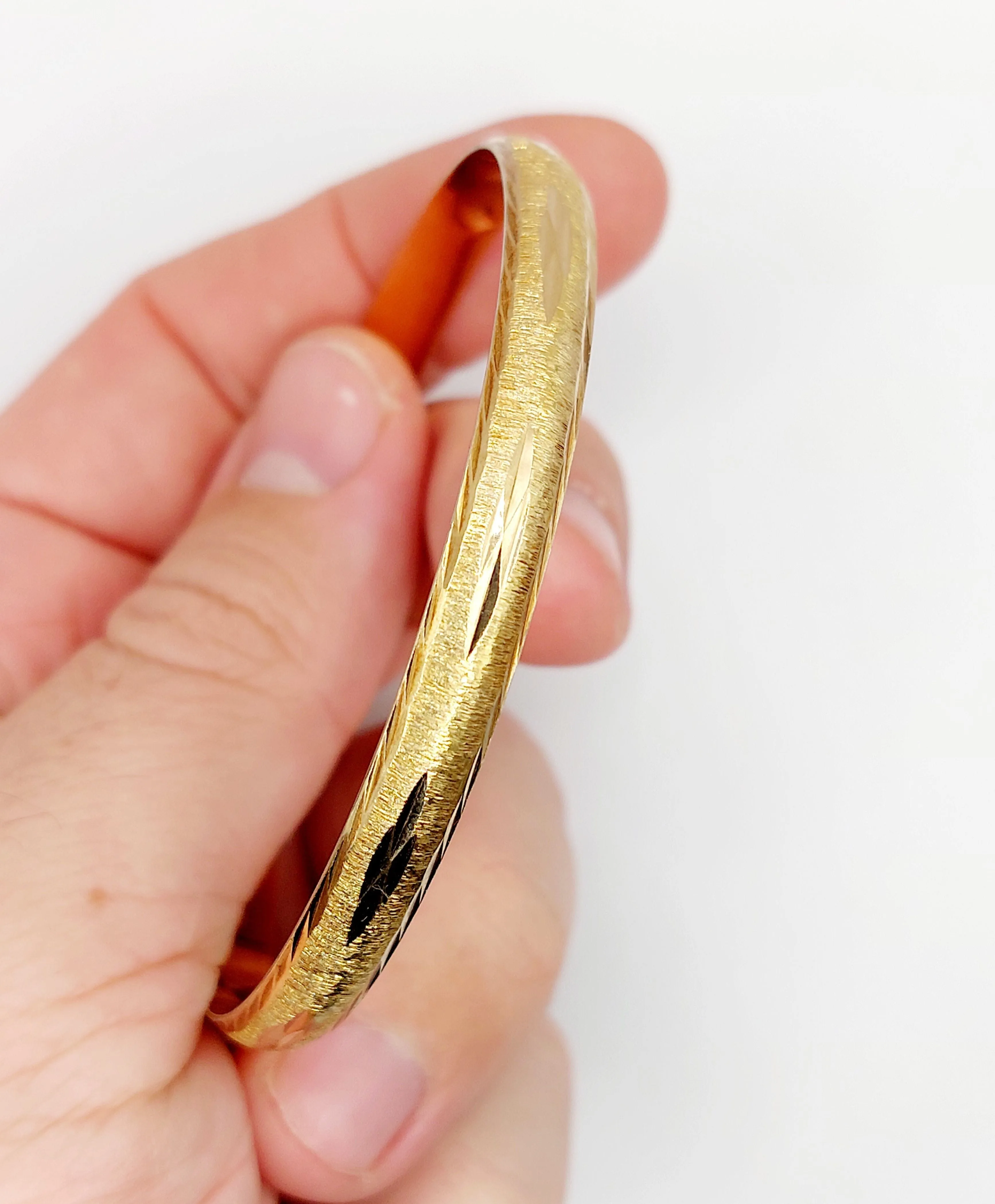 Bracelet jonc vintage or jaune finement ciselé sold by 58 Facettes product image thumbnail 4