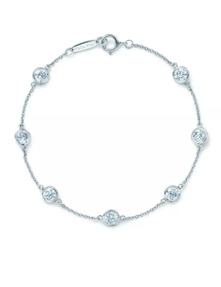 TIFFANY & CO - Bracelet Diamonds by the Yard par Elsa Peretti en platine et diamants sold by 58 Facettes