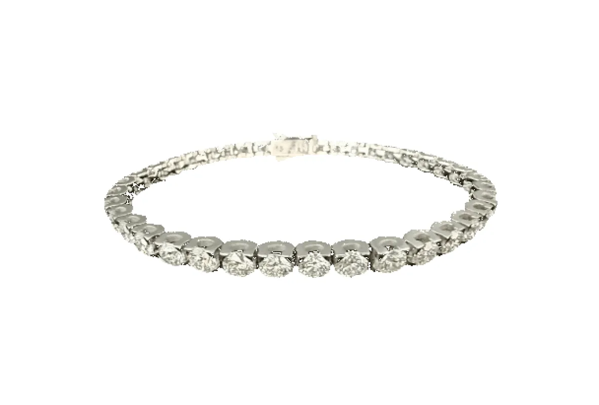 Bracelet rivière or blanc totalisant 7.50 carats sold by 58 Facettes