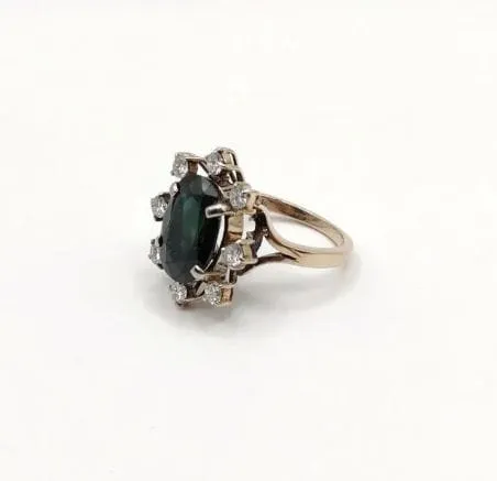 Bague Marguerite or gris ornée d'un saphir et de diamants sold by 58 Facettes product image thumbnail 2