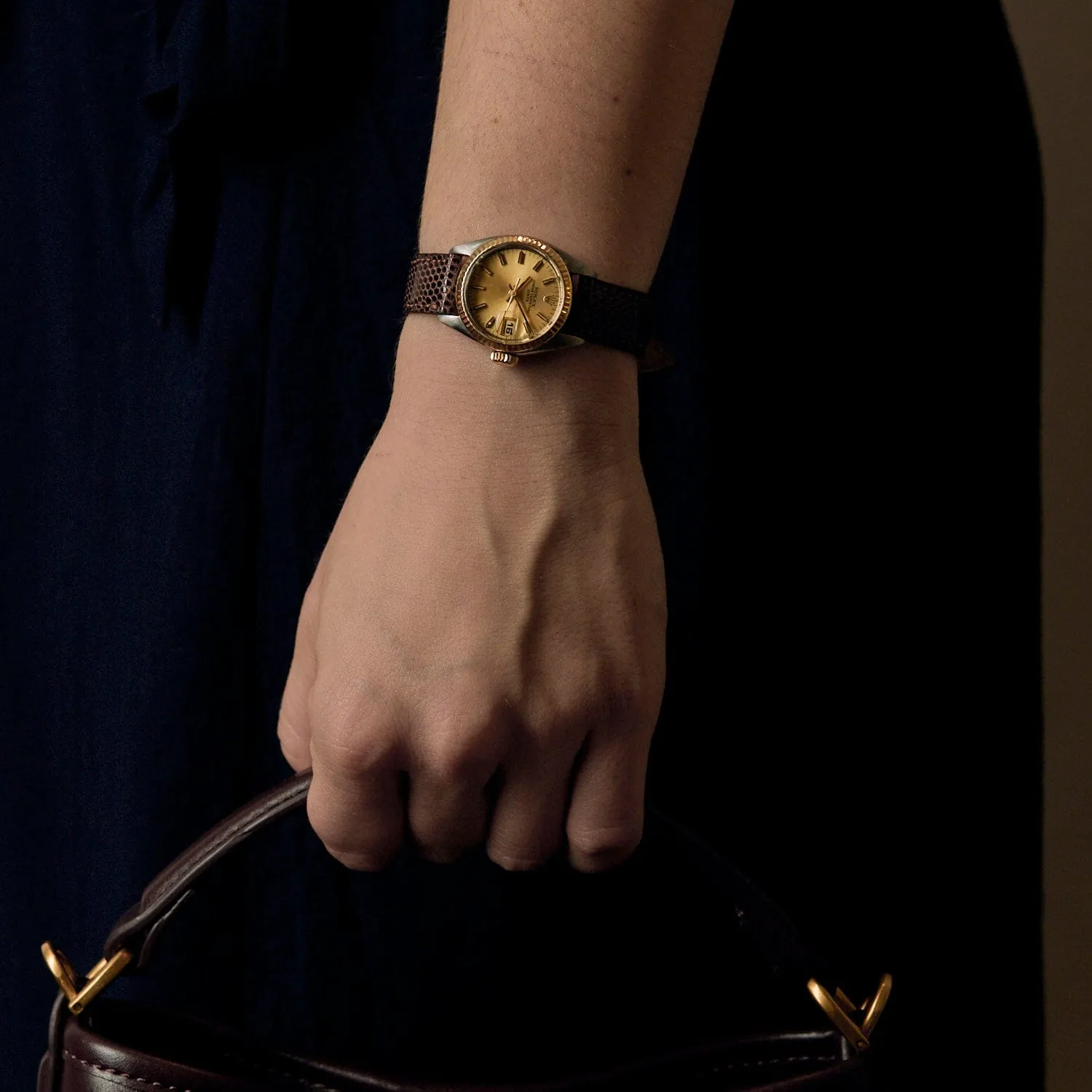 ROLEX - Oyster Perpetual Date - Montre en acier et plaqué or jaune sold by 58 Facettes product image thumbnail 2