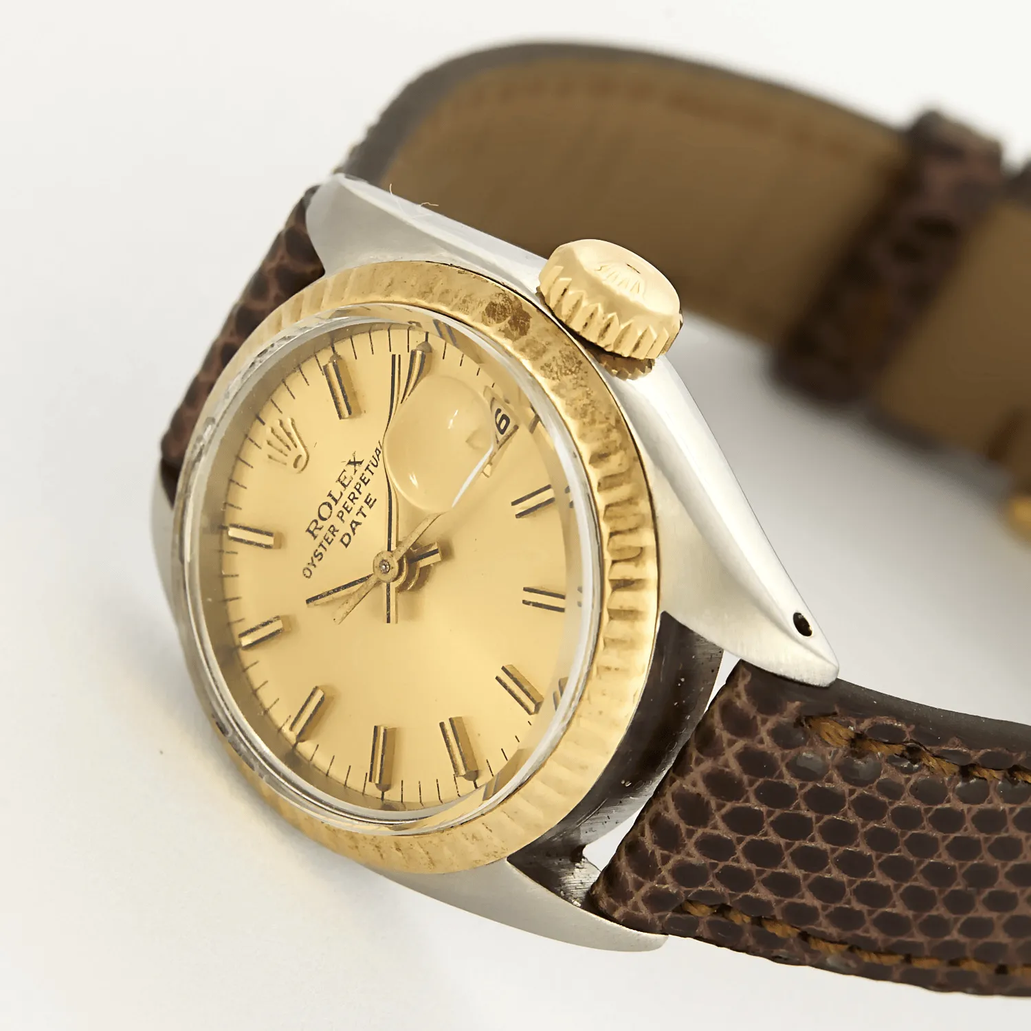 ROLEX - Oyster Perpetual Date - Montre en acier et plaqué or jaune sold by 58 Facettes product image thumbnail 3