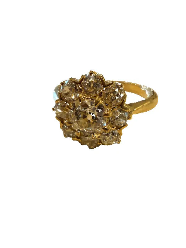 Antique yellow gold and diamond ring sold by 58 Facettes