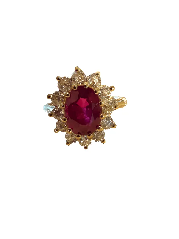 Burmese Ruby and yellow gold ring sold by 58 Facettes