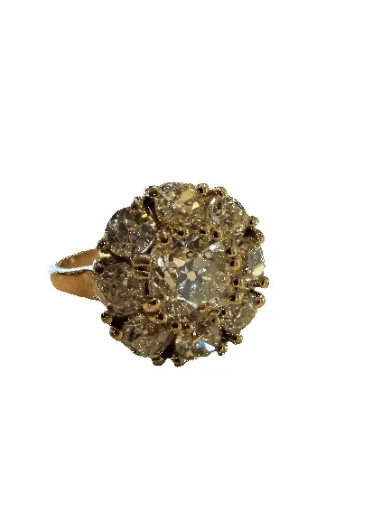 Antique two tone gold diamond ring sold by 58 Facettes