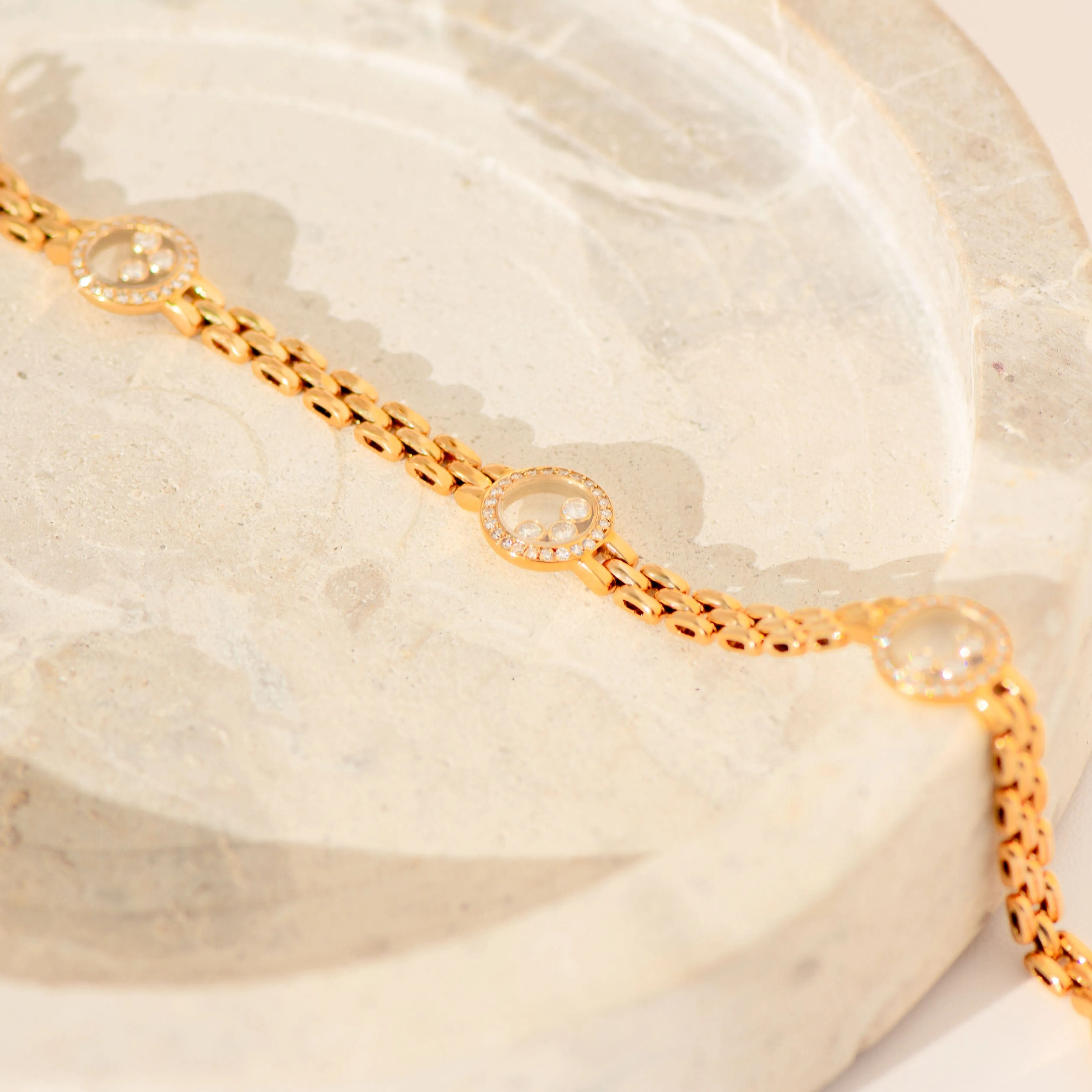 Chopard - Armband Happy Diamonds en or jaune 18k et diamants sold by 58 Facettes product image thumbnail 4