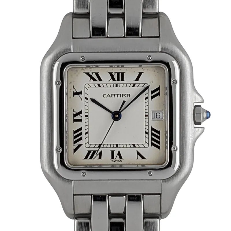 Cartier Panthère 1300 Grand modèle LM GM Bracelet Figaro Acier inoxydable sold by 58 Facettes