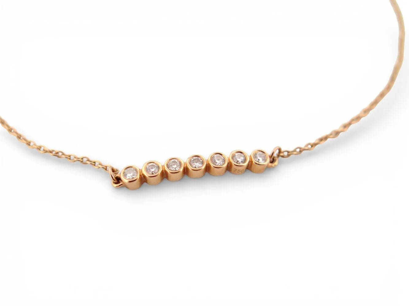 bracelet VANESSA TUGENDHAFT 7 diamants 0.1ct prince3 17cm or rose 18k sold by 58 Facettes product image thumbnail 4