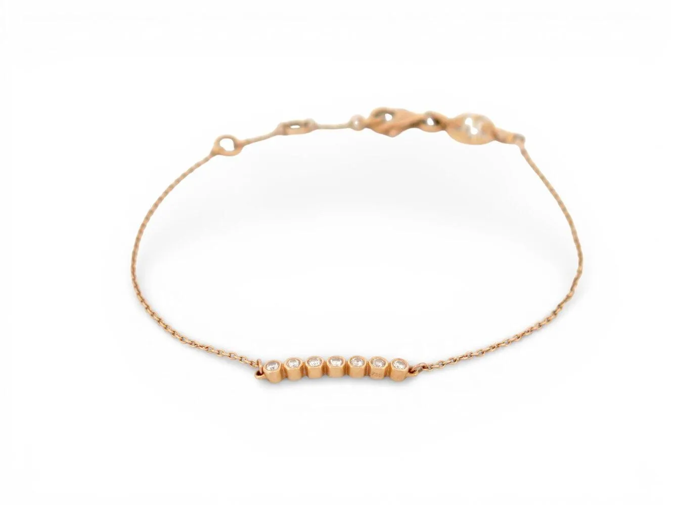 bracelet VANESSA TUGENDHAFT 7 diamants 0.1ct prince3 17cm or rose 18k sold by 58 Facettes product image thumbnail 2