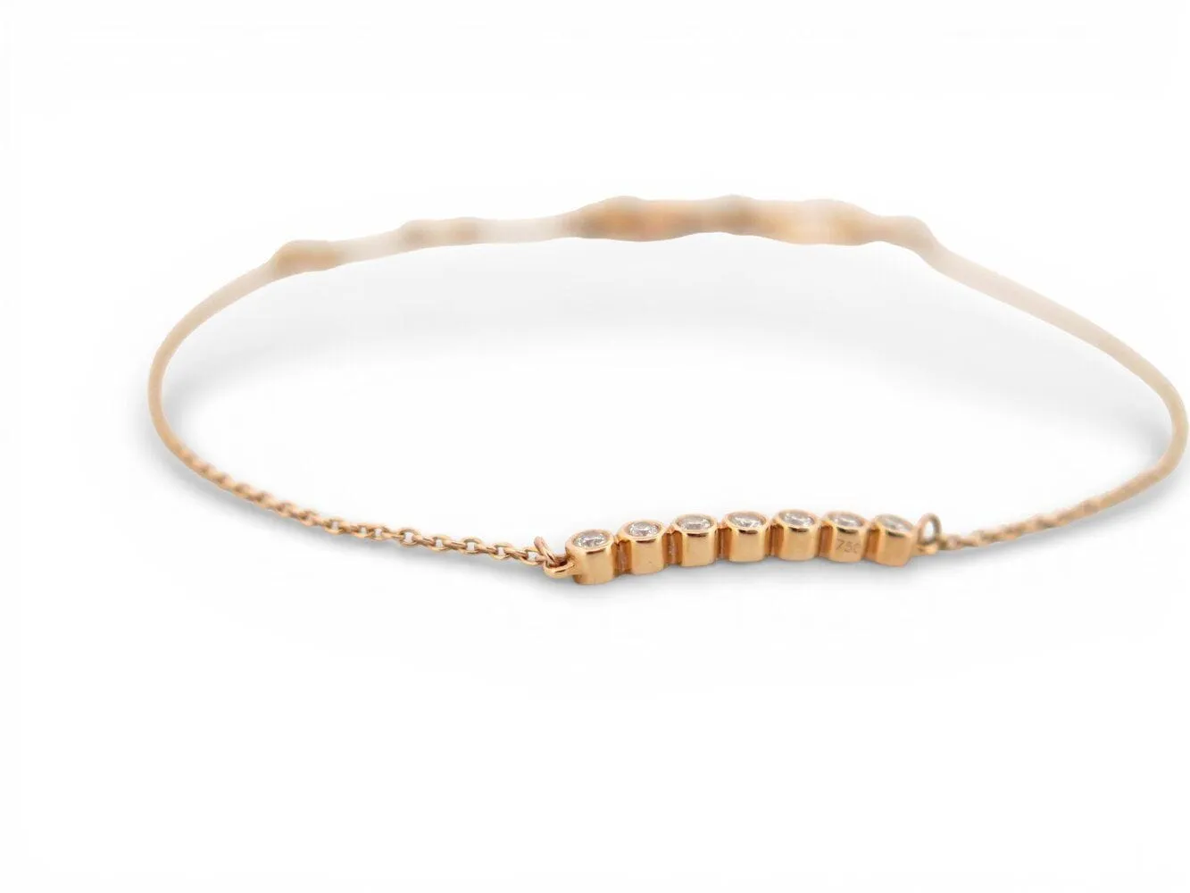 bracelet VANESSA TUGENDHAFT 7 diamants 0.1ct prince3 17cm or rose 18k sold by 58 Facettes product image thumbnail 3