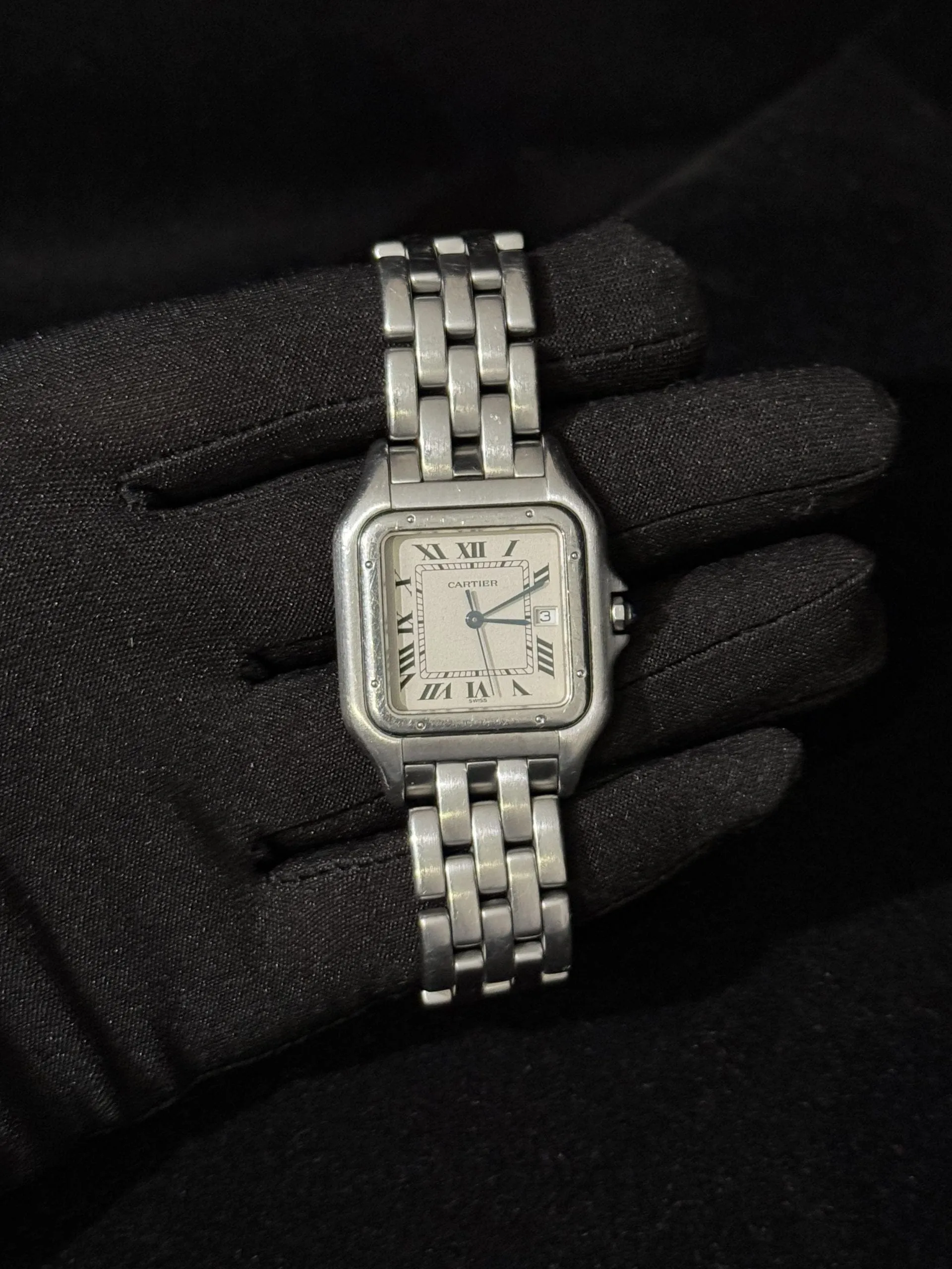 CARTIER - Montre Panthère - Réf. 1300 - Acier - Grand modèle - Vintage sold by 58 Facettes product image thumbnail 2