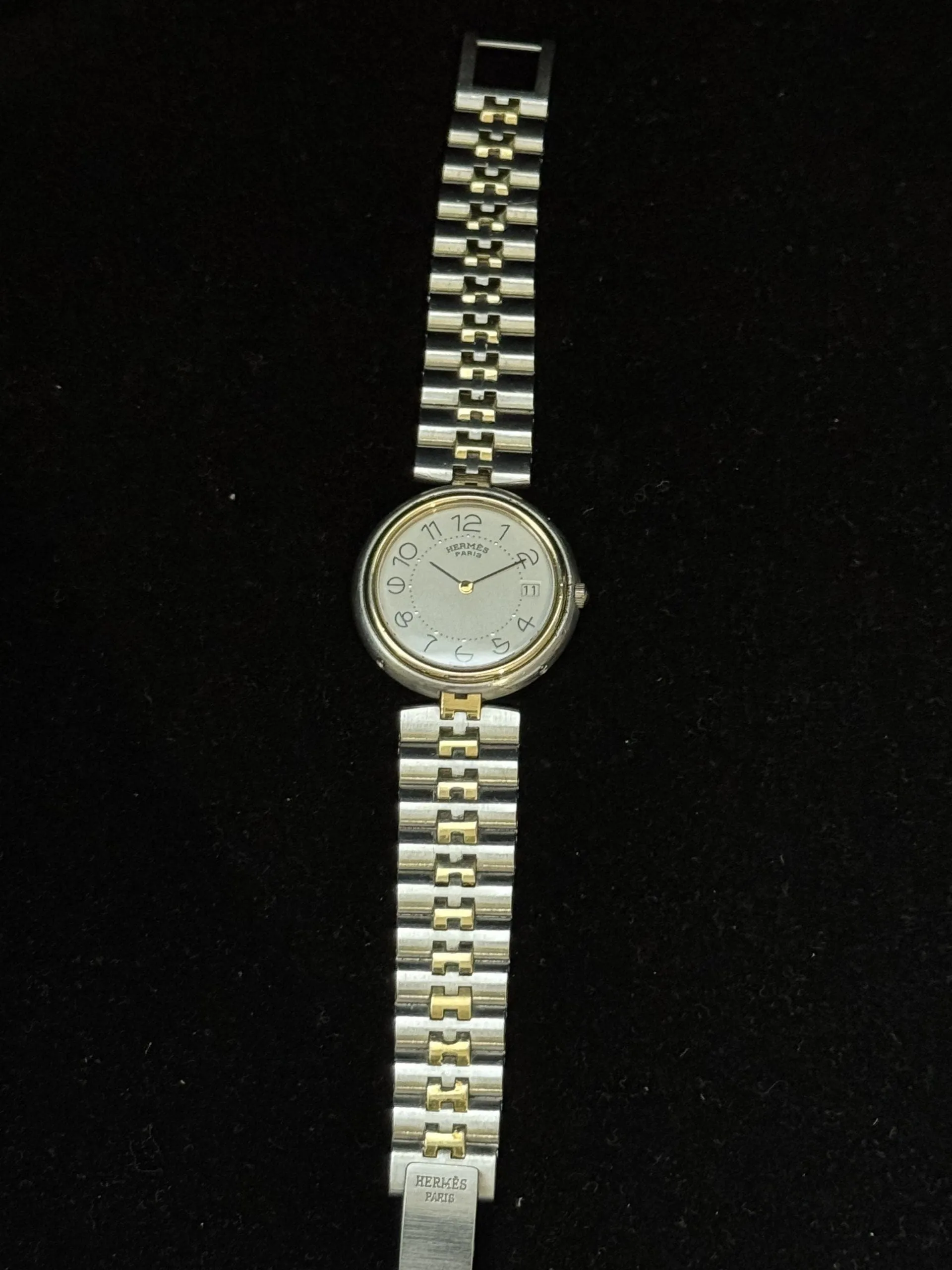 HERMÈS - Montre Clipper – Or/Acier – Bracelet Hermès – Vintage sold by 58 Facettes product image thumbnail 2