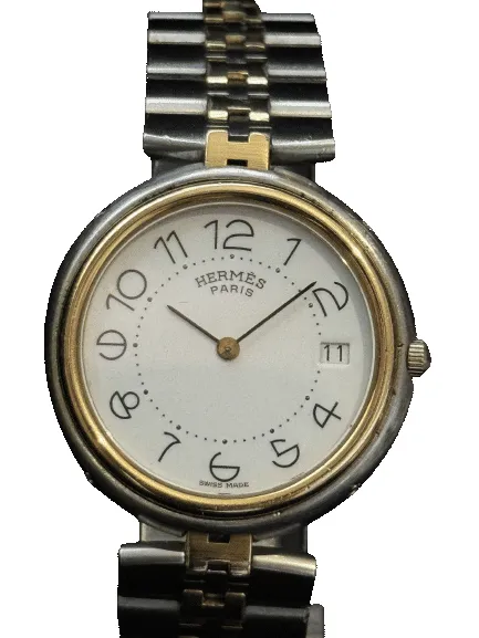 HERMÈS - Montre Clipper – Or/Acier – Bracelet Hermès – Vintage sold by 58 Facettes