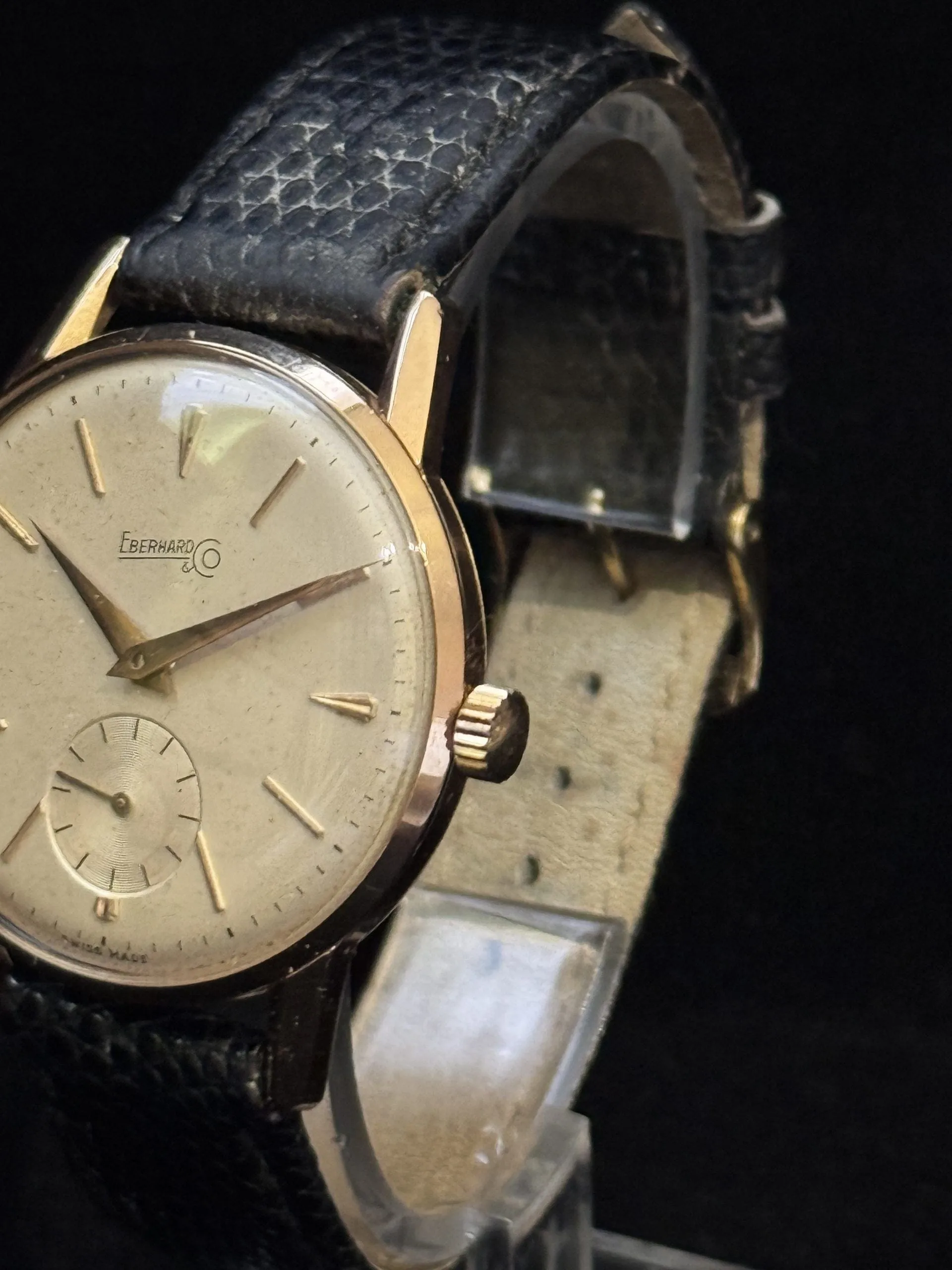 Eberhard & Co. Calatrava Jumbo - Montre mécanique vintage en or 18 carats sold by 58 Facettes product image thumbnail 3