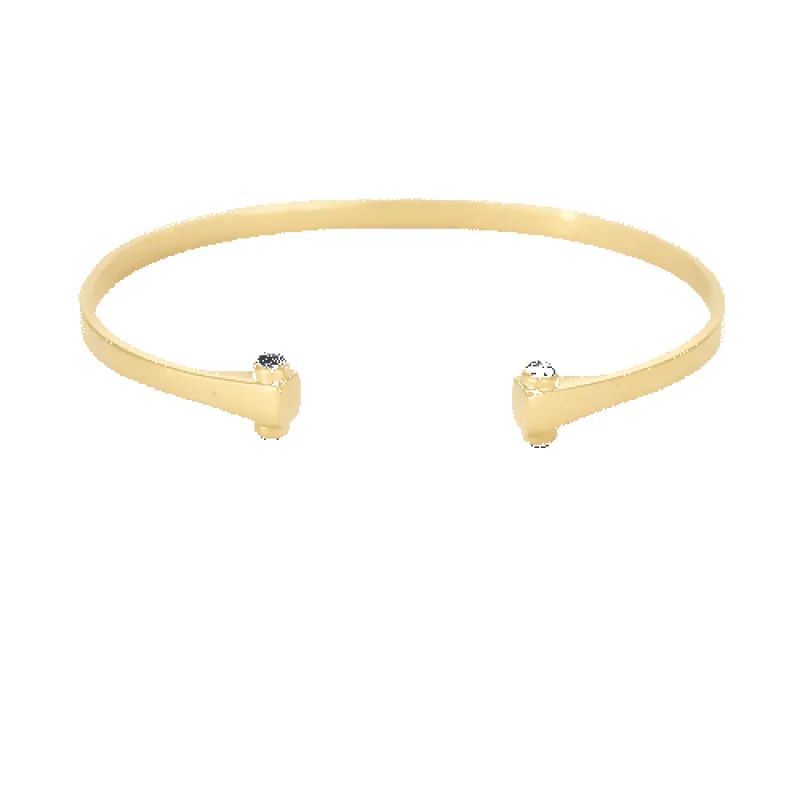 Bracelet jonc en or jaune et saphirs sold by 58 Facettes