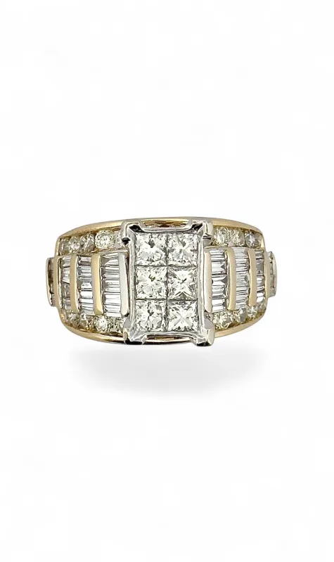 Bague en or bicolore 14 carats et diamants naturels sold by 58 Facettes