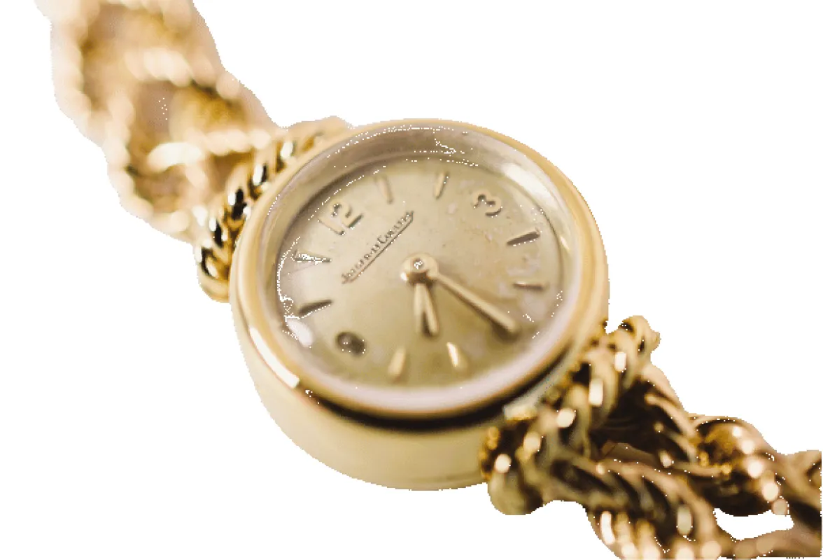 Jaeger-LeCoultre - Montre femme, bracelet torsadé or jaune, 1954 sold by 58 Facettes
