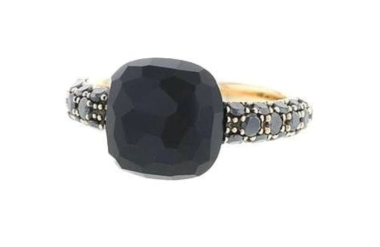 Bague Pomellato Capri en or rose 18 carats avec onyx et diamants sold by 58 Facettes