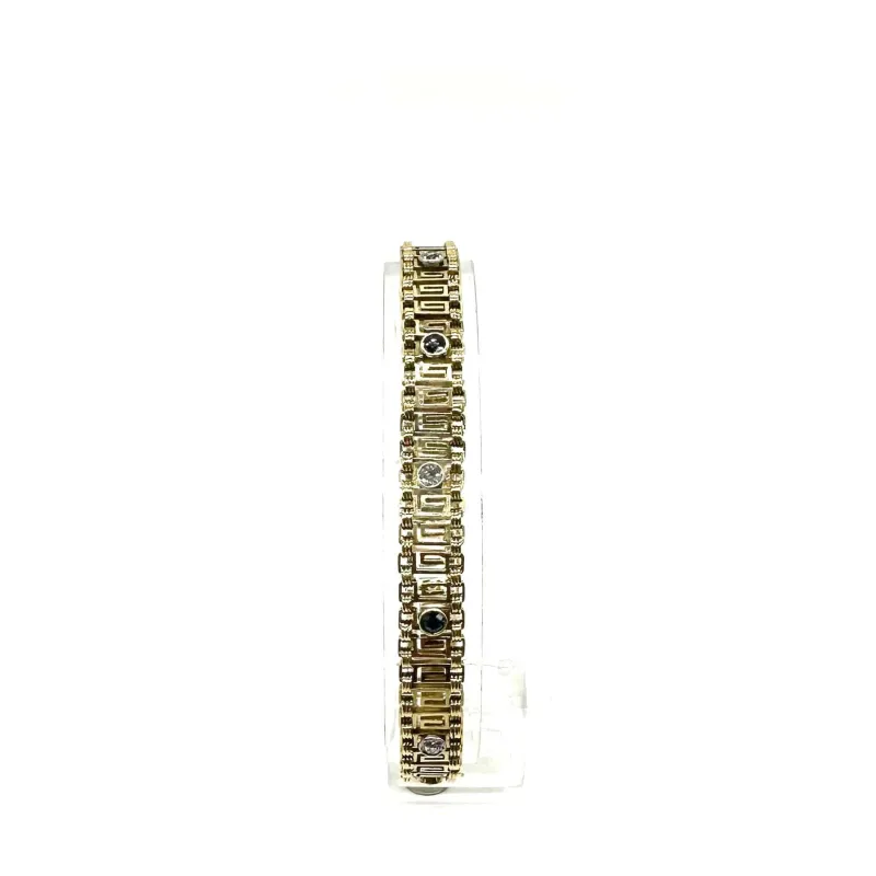 Bracelet or jaune, saphirs et diamants sold by 58 Facettes