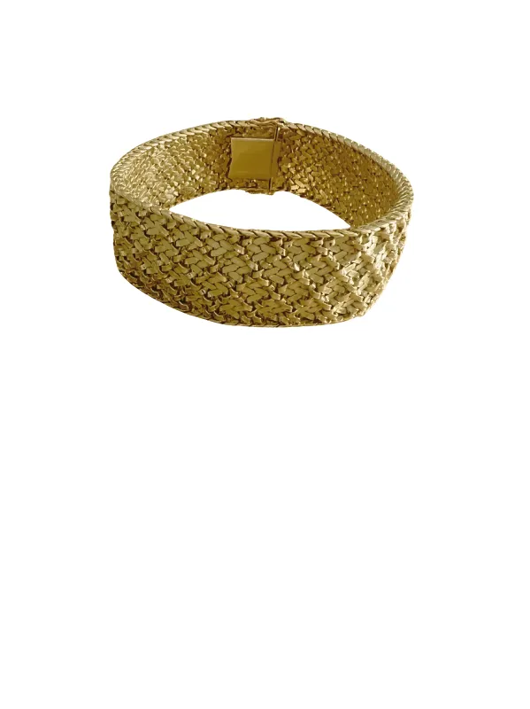 Bracelet ruban souple or jaune made by 58 Facettes