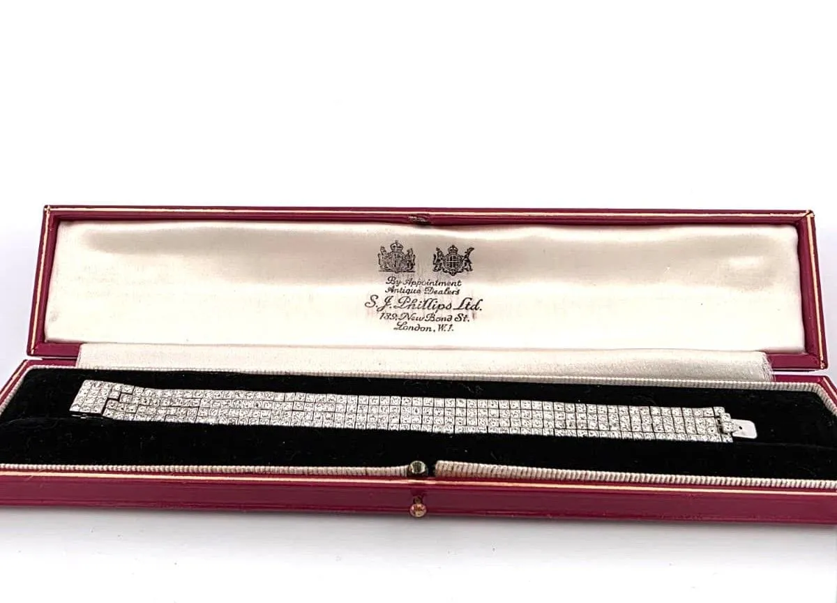 Bracelet en platine avec diamants 7.50 ct sold by 58 Facettes