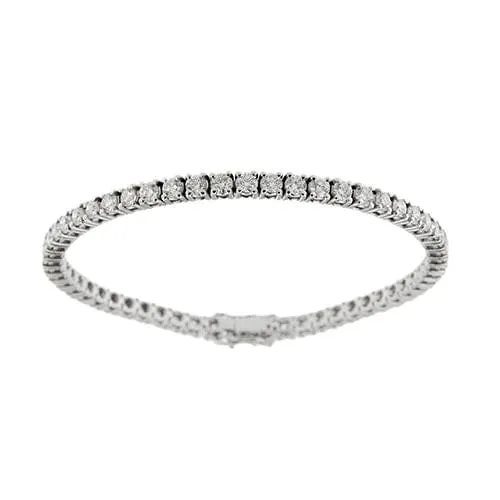 Bracelet tennis - Bracelet en or blanc 18 ct et diamants 5,10 ct sold by 58 Facettes product image thumbnail 5