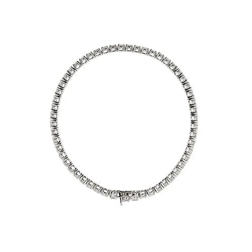Bracelet tennis - Bracelet en or blanc 18 ct et diamants 5,10 ct sold by 58 Facettes product image thumbnail 3